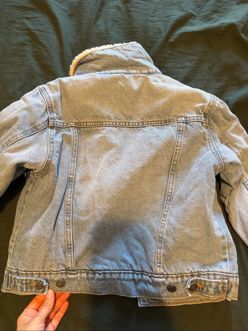 Old Navy Light Blue Sherpa-Lined Kids Denim Jacket